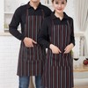 2PCS Apron with Pocket Chef Butcher Kitchen Restaurant Cook Wear