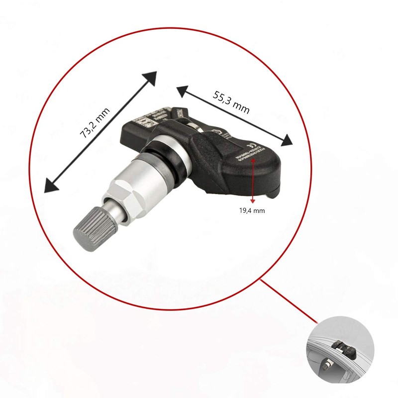 LST 4 x tyre pressure sensors, RDKS RDCi TPMS sensor,