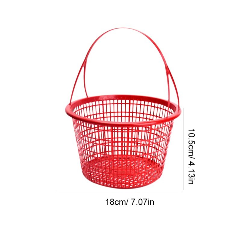 INOOMP 10pcs Plastic Berry Baskets Fruit Picking Basket with Handle