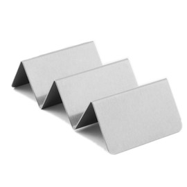 American Metalcraft MTSH3 Mini Taco Holder, 2-3 Compartments, 2" x 4", Silver