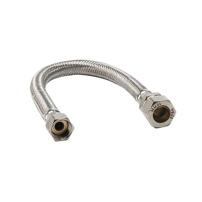 Flexible Tap Hose Connector 15mm x 1/2" Compression 150 Long