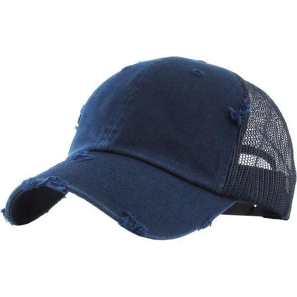 KBETHOS - Gorra de béisbol de algodón desgastado lavada, ajustable,