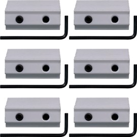 NU-SET Lock | Tamper Resistant Sliding Window Lock | Double Hex Screw Window Lock for Window Security | Home Improvement & Door Hardware, 6 Packs, White