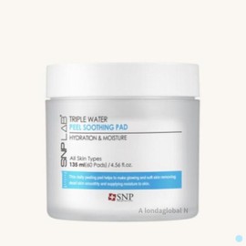 SNP 트리플 워터 필 수딩 토너 패드 각질 모공 60매 SNP Triple Water Soothing Toner Pads Exfoliating Pores 60 Sheets