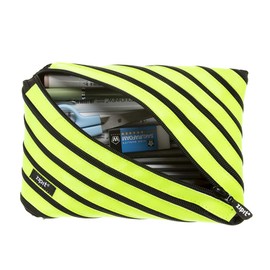 Estuche grande para lápices ZIPIT Neon para niñas y adolescentes, con capacidad para hasta 60 bolígrafos, ¡hecho de una cremallera larga!