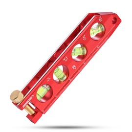 ARROW 6.3-Inch Torpedo Level, Magnetic Leveler with 0°/30°/45°/90° Bubbles, Top-view Windows, Aluminium Alloy Frame, Dual Metric and SAE Scales
