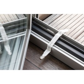 POPPSTAR 4 x 21.5 cm SAT Window Feed-Through (2 mm Window Feed-Through Satellite Cable Flat) Coupling F-Connector Gold-Plated Contacts White