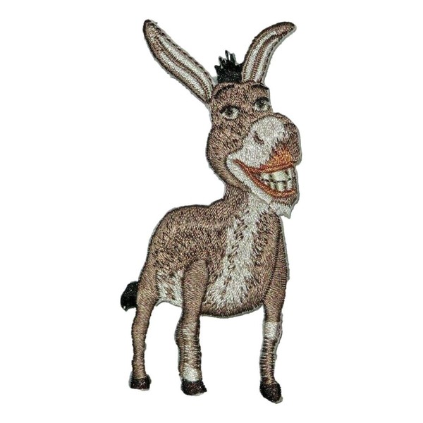 TCB Creations Donkey 3.5" Tall Embroidered Iron On Patch