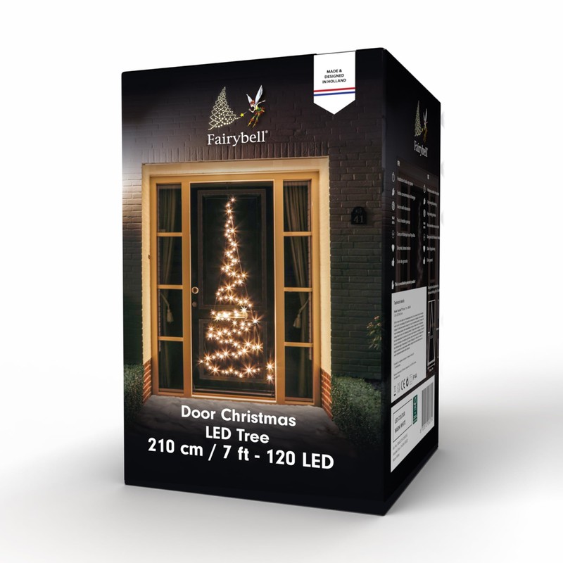 Fairybell LED Door Tree for Outdoor Use (210 cm -