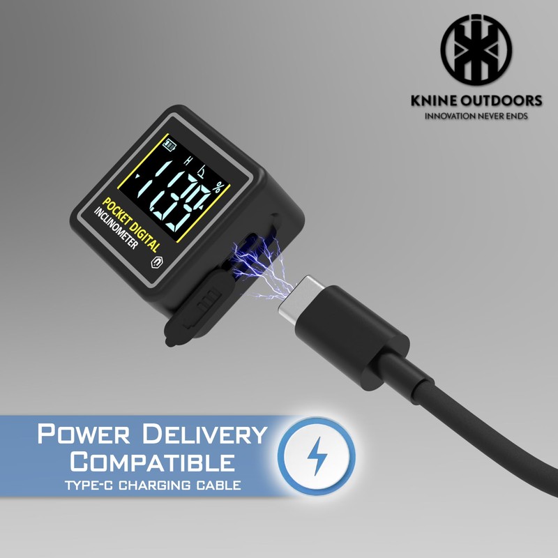 KNINE OUTDOORS Mini Digital Angle Finder 4-side Strong Magnetic Angle