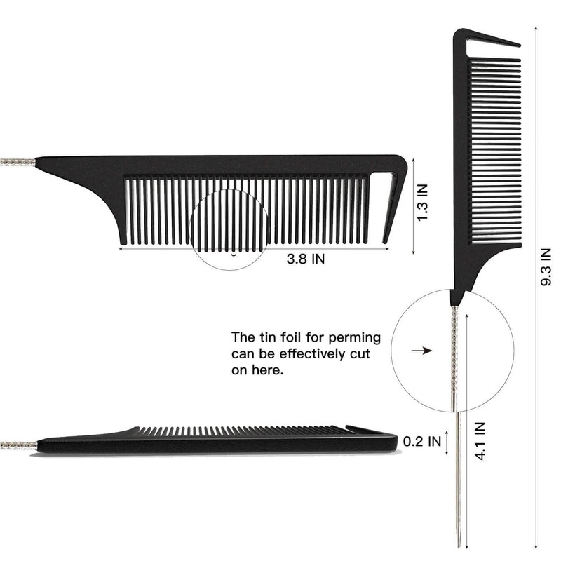 Yumflan Hair Comb, Rat Tail Comb for Braiding Hair, Fine