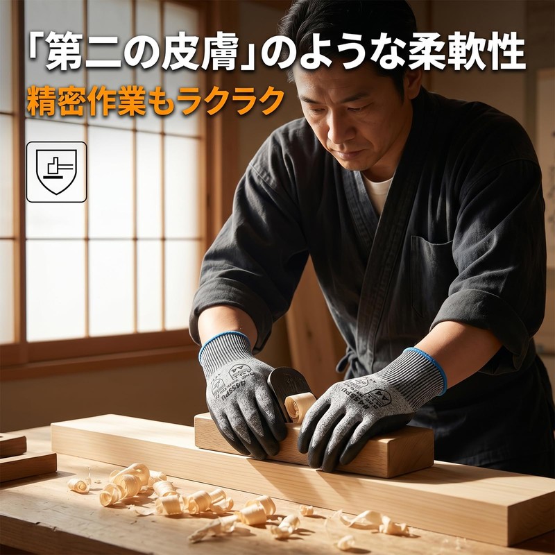 AovYoo 4 Pairs Cut Resistant Gloves, Cut Resistant Gloves, Work