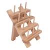 12 Spools Wooden Sewing Thread Holder Foldable Bobbin Hanging Rack