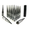 32 Pc Solid Spline Spike Lug Nuts Kit 9/16" Chrome