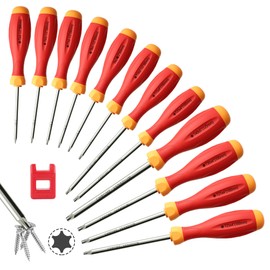 XOOL Magnetic Torx Screwdriver Set, 12-in-1 with T5 T6 T7 T8 T9 T10 T15 T20 T25 T27 T30 T40, Star Srewdriver Set for Repair, DIY, and Maintenance, Ergonomic Handle, CRV Steel, Corrosion Resistant