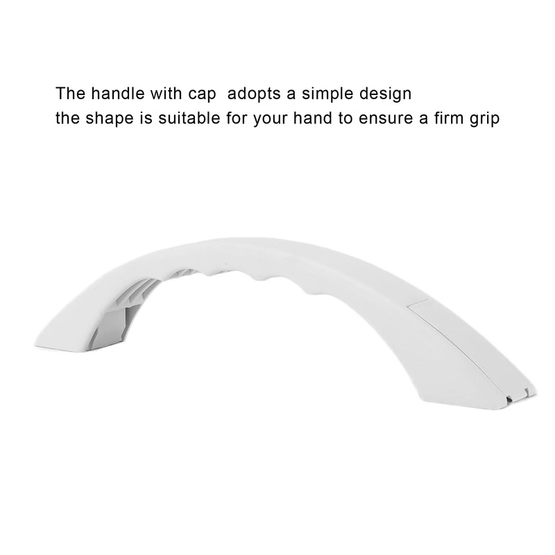 Caravan Replacement Bar Handle with Cover Caps White Handles for