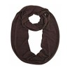 Luxury Divas Brown Long Jersey Knit Circle Infinity Loop Scarf