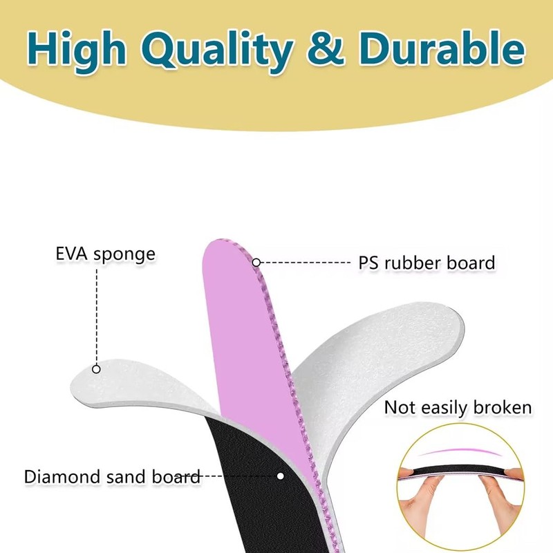 10 PCS Nail Files Set, 100/180 Grit Double-Sided Black Emery