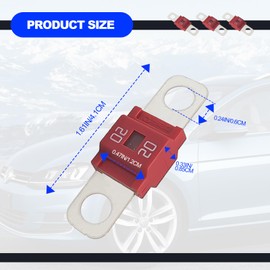 3PCS AMI/Midi Fuse, High Current 50A, for Cars, Buses, Trucks, Caravans, Construction Vehicles, Passenger Car, Electrocar Golf Cart, Motorhome