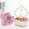 Heart Shape Dancing Ballerina Music Box Jewelry Box Carousel Swivel