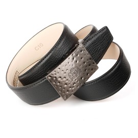 Anthoni Crown Men's Automatic Leather Belt, Black, 90, black