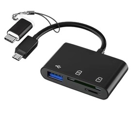 SD Card Reader USB C SD Card Reader, 3-in-1 Lightning Card Reader Camera Card Reader Adapter, Plug & Play, SD Card Adapter