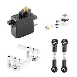 GLOBACT 1.2KG Metal Gear Servo & 20T Servo Saver with Steering Drag Link and Steering Links and Steering Set for ARRMA Mojave GROM 1/16 RC Truck Upgrade ARA340217 ARA340202 SPMSSX110