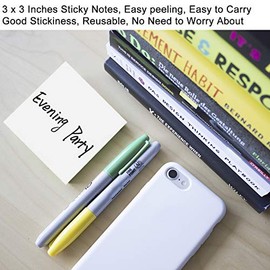 Notas adhesivas blancas, 6 blocs, 3 x 3 pulgadas, 100 hojasbloc, bloc de notas autoadhesivas, notas fciles de publicar para oficina, escuela, hogar...