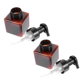 PACKOVE 2Pcs Square Foaming Bottles with Pump Travel Cosmetic Container for Hand Soap Lotion Durable Storage for Home Office Travel
