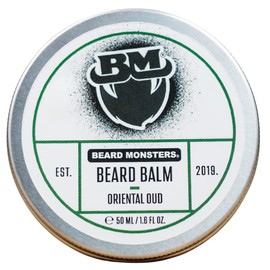 Beard Monsters Beard Balm For Men 50ml | Mens Leave In Beard Conditioner | Natural Beard Care (Oriental Oud)