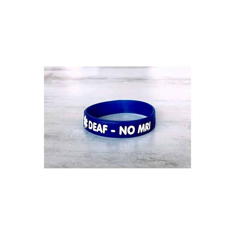 Cochlear Implant - Banda de alerta médica (azul, grande (20