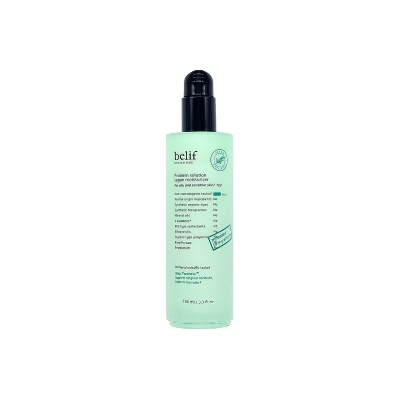 Belief Problem Solution Vegan Moisturizer 100ml Water-based Lotion / 빌리프