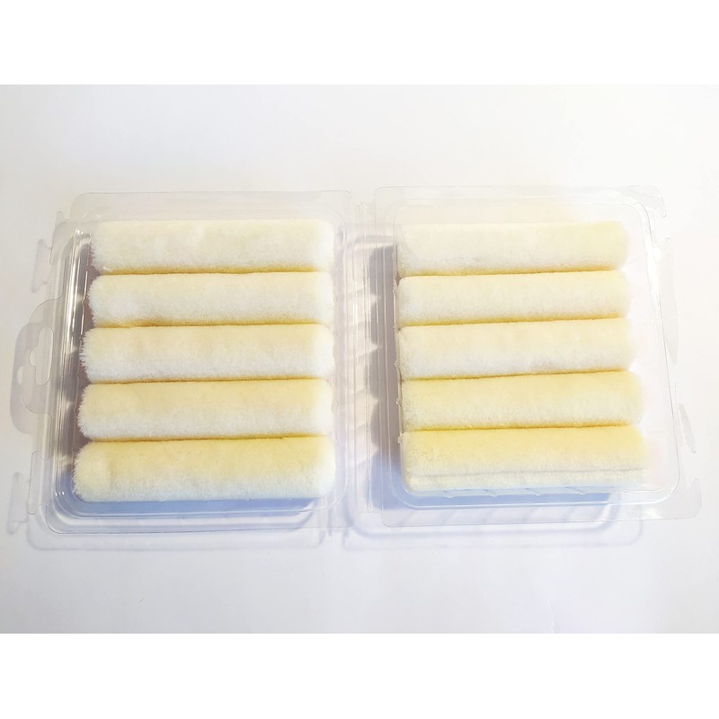 10 x Quercos Velour Paint Rollers, 10 cm, Velour Paint