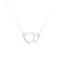 Avnis Collar con forma de corazón de piedras lunares, plata