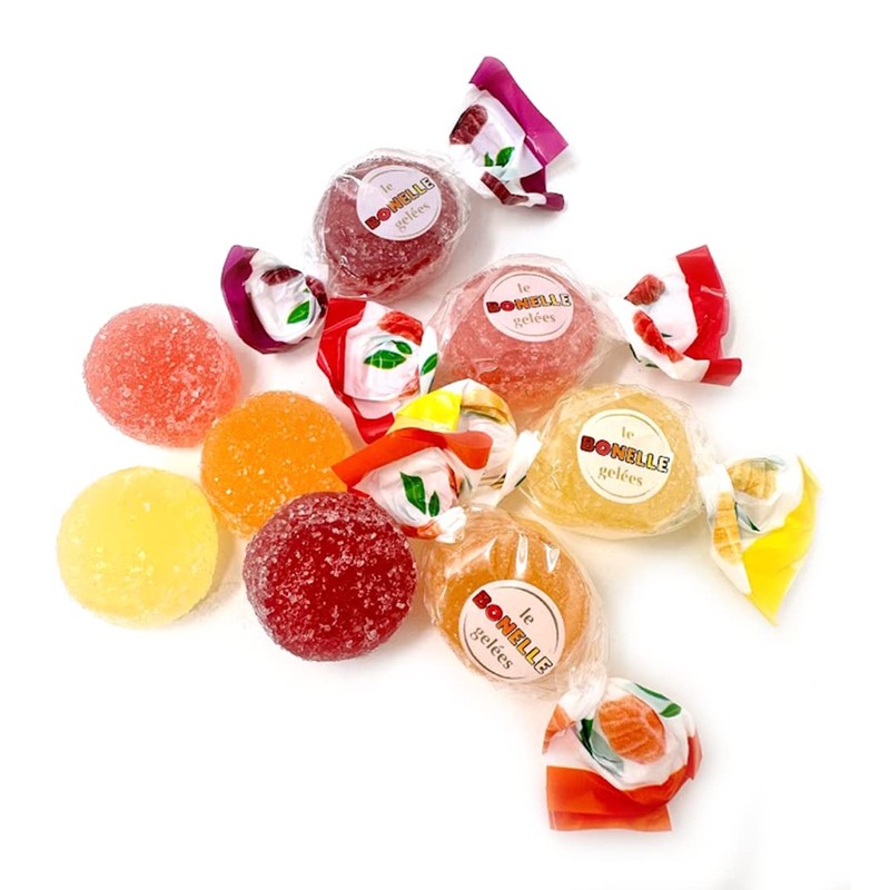 SweetGourmet Le Bonelle Gelées Soft Fruit Jelly Candy, Strawberry Blackberry