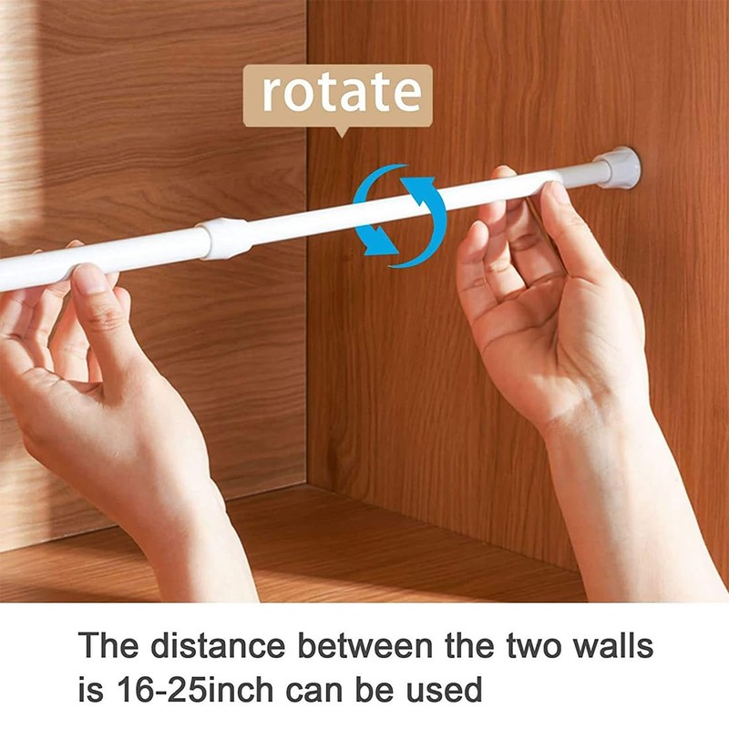 SJBAUTYO Pack of 2 Small Extendable Clamping Rods, 32-40 cm,