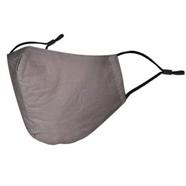 Basic Sense 100% Cotton Washable Reusable Skin Friendly Plain Face Coverings Masks (Dark Grey)