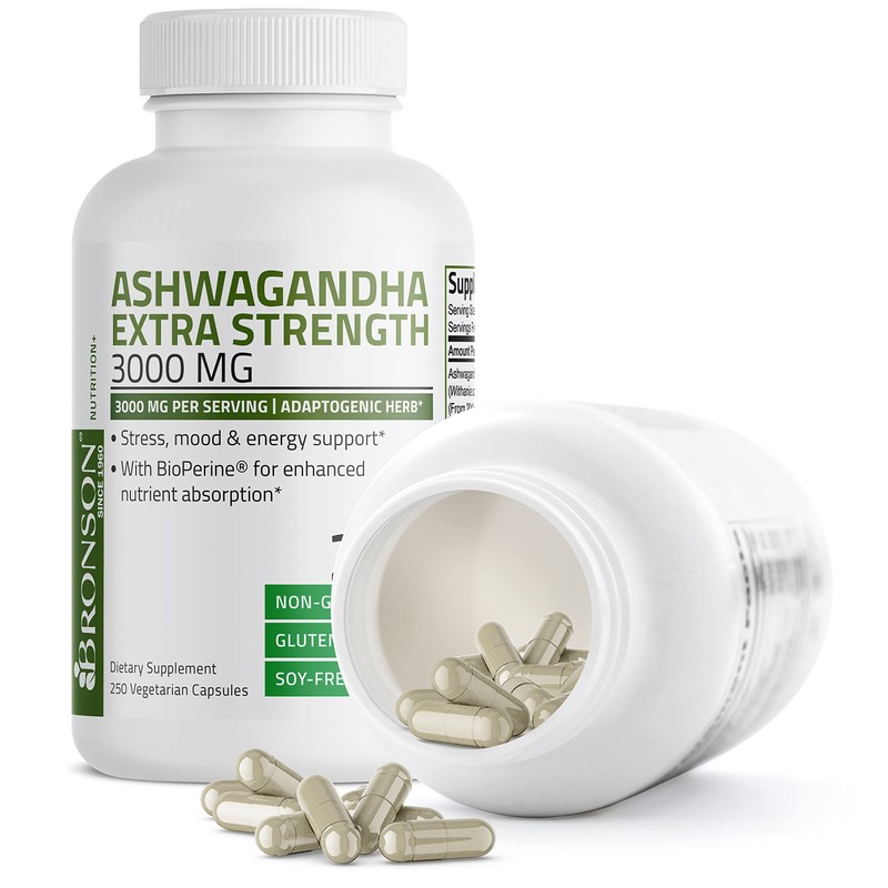Bronson Ashwagandha Extra Strength 3000 mg Stress & Mood Support