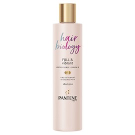 Pantene Hair Biology Full & Vibrant Volumising And Repairing Hair Shampoo For Fine, Thinning, Dull, Coloured Hair With Lotus Flower, Omega 9, 250ml