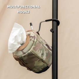 Camping Lantern Hook 3 Pcs Outdoor Tent Light Lamp Hanger Multi-Purpose Camping S Shape Lamp Hanger Versatile Light Pole Hooks Stainless Steel Non-Slip Water Bottle Cup Holder for Fishing Hunting