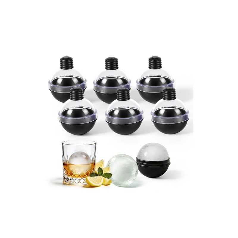 6PCS Moldes De Silicona Para Hielo, Moldes Esféricos Para Hielo