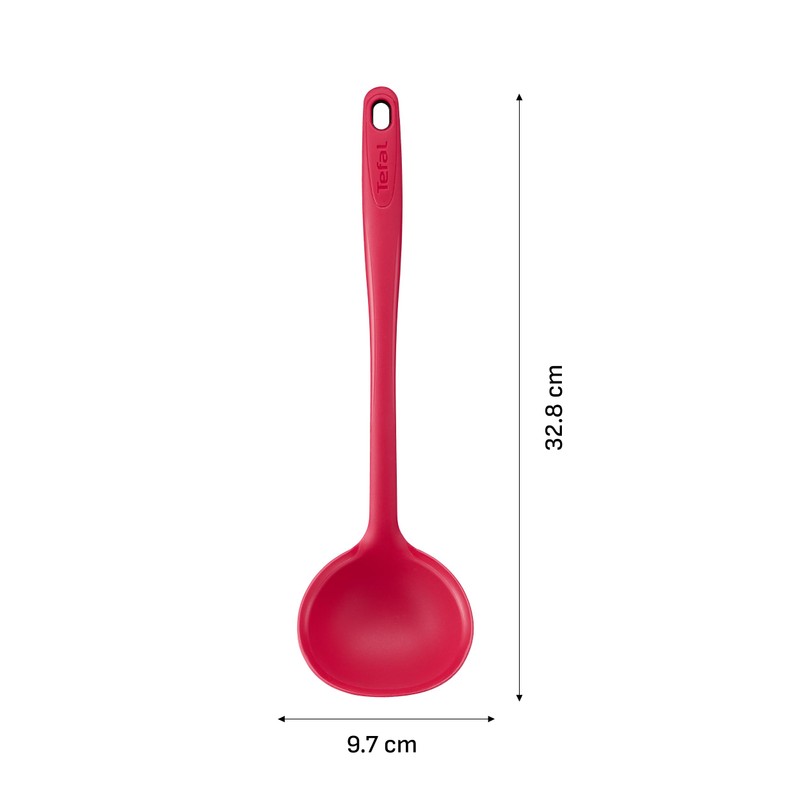 Tefal K12502 Ladle, Easy Pouring Head, Silicone Rubber, Scratch Resistant,