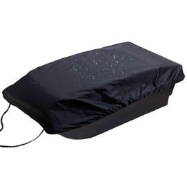 Sled Cover, 60x24x8 Inch Ice Fishing Sled Cover, Silver Coated Oxford Cloth Jet Sled Cover, Waterproof Sun Protection Otter Sled Cover with Drawstring, Black Otter Sled Cover Jet Sled Cover