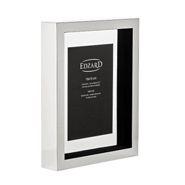 EDZARD Caserta Picture Frame with Glass Mount for Photo 10 x 15 cm Silver-Plated Tarnish-Resistant