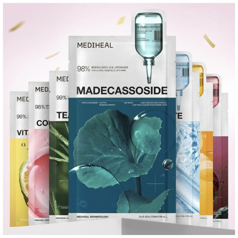 MEDIHEAL Essential Mask 24ml*10ea, Type:Madecassoside