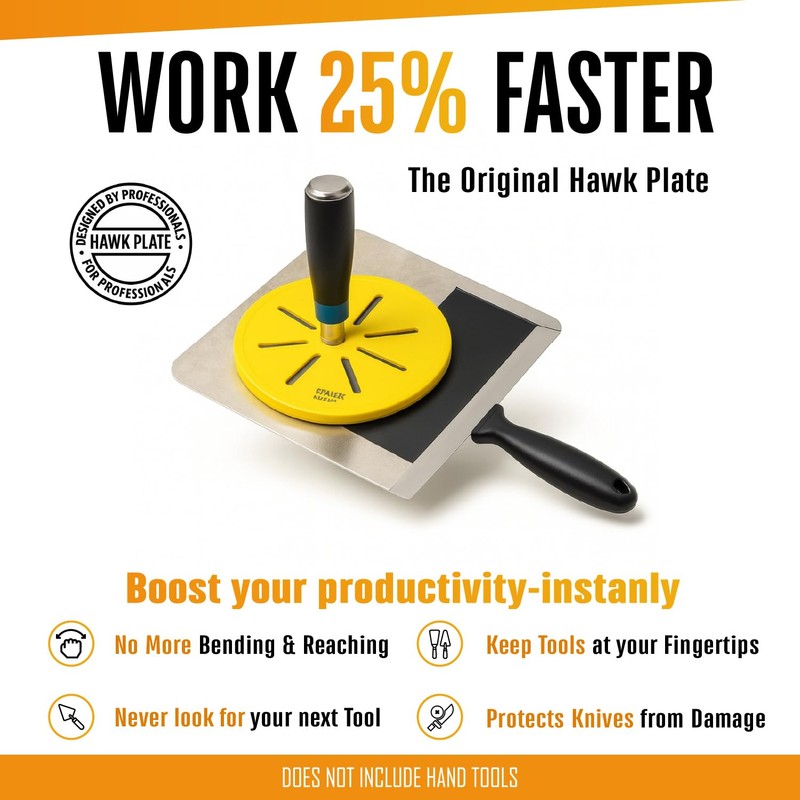 ​​Rapido Tool Co. Drywall Hawk Plate Tool Holder & Organizer