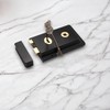 Infinity Decor Fluted Epoxy Black Rim Lock Latch Set –