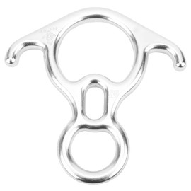 Descendedor de 8 anillos, cuerno de Dispositivo de control de descenso del descendiente de anillo de 8 formas para escalada cuesta abajo 7075 Material de aluminio de aviación