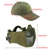 AOUTACC Airsoft Mesh Mask with Ear Protection and Adjustable Baseball