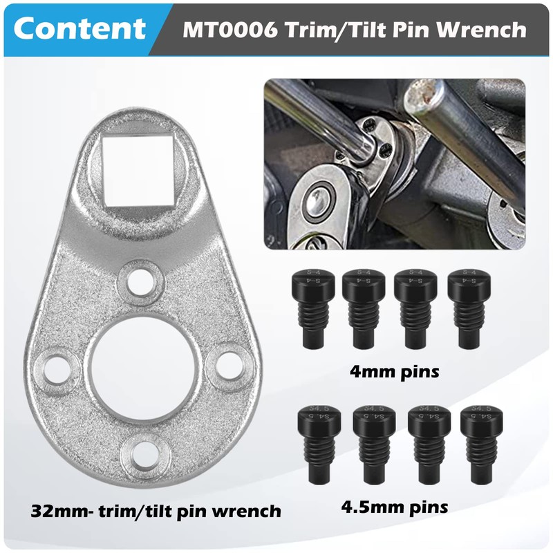 Trim/Tilt Pin Wrench AMT0006-32mm x 4.5/4mm Remove Trim Tilt Caps